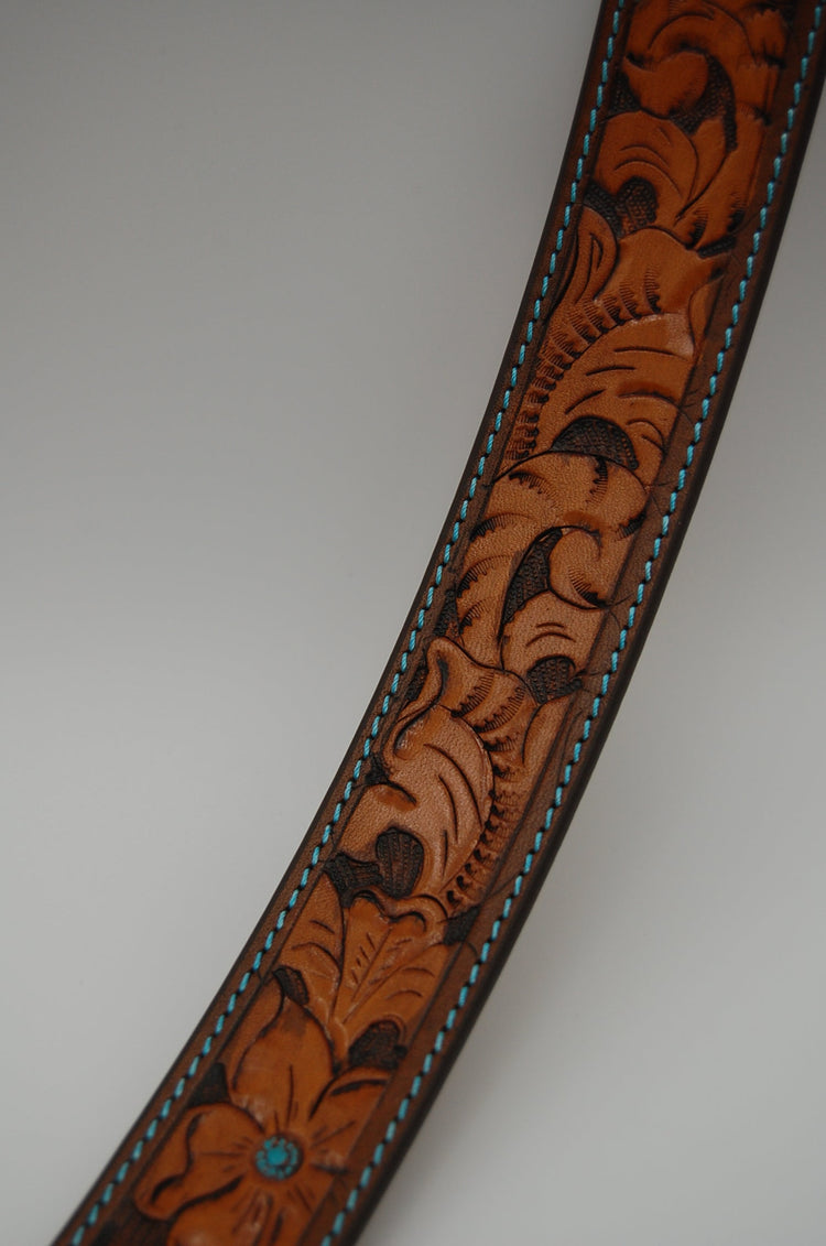 Hand tooled leather design