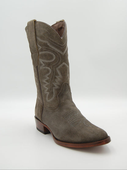 Bota Oval Gamuza Gris