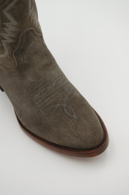 Bota Oval Gamuza Gris